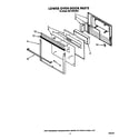 Whirlpool RB170PXXW3 lower oven door diagram