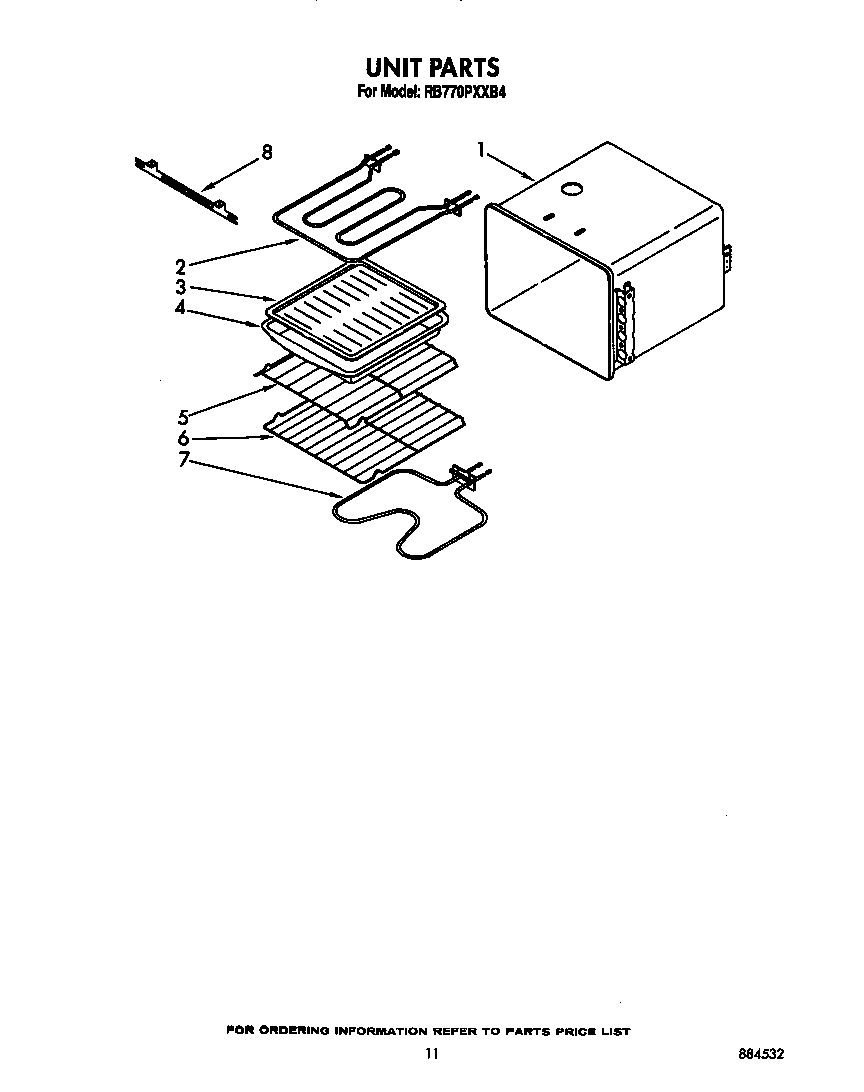 Whirlpool RB770PXXB4 unit diagram