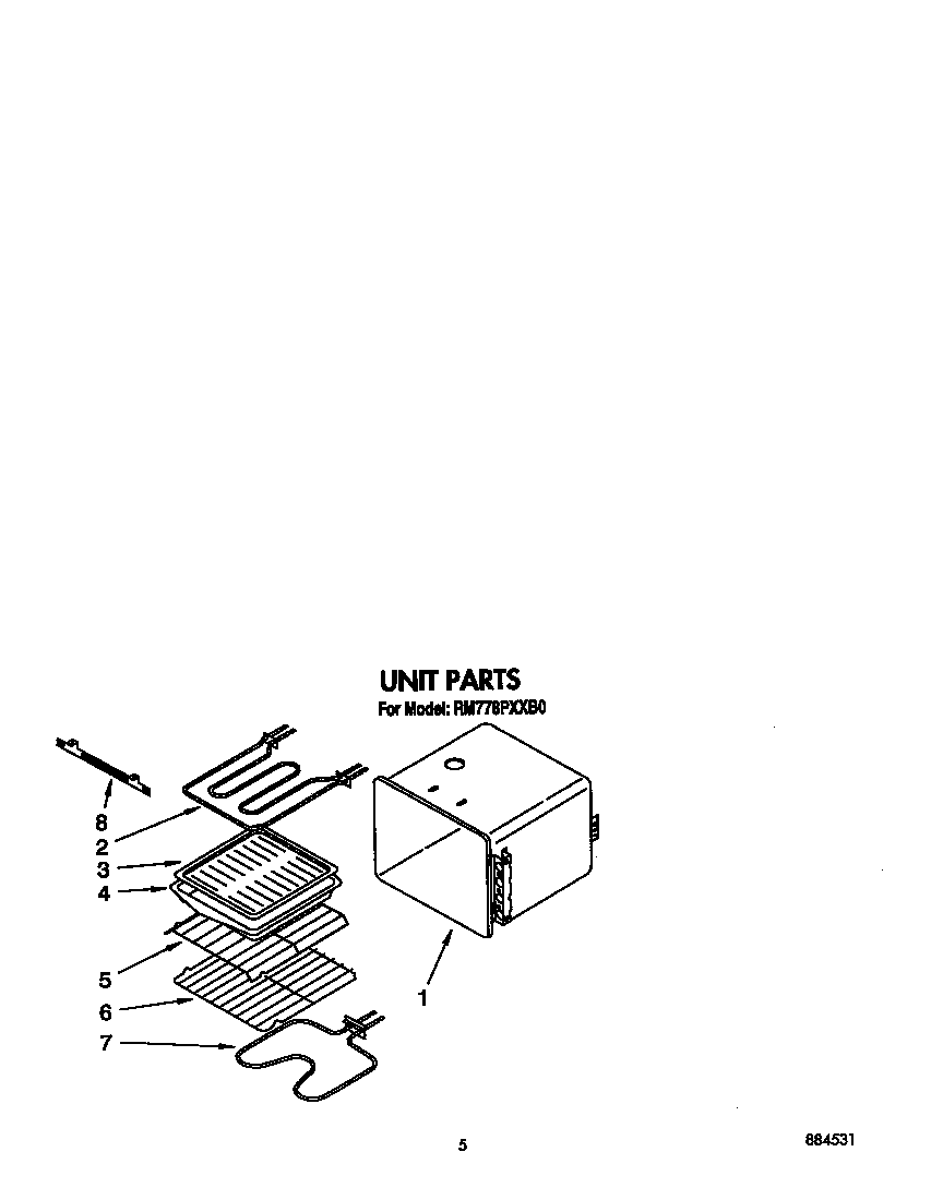 Whirlpool RM778PXXB0 unit diagram