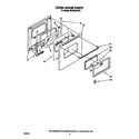 Whirlpool RB1000XVW3 oven door diagram