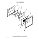 Whirlpool RB220PXV2 oven door diagram