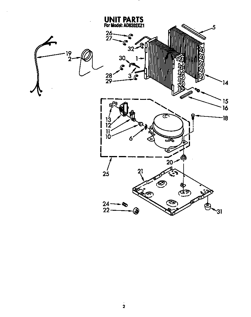 Whirlpool AD0302XZ1 unit diagram