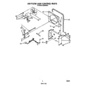 Whirlpool AK2500XV0 air flow and control parts diagram