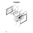 Whirlpool RS610PXYH0 oven door diagram