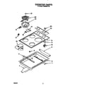 Whirlpool RS600BXYH0 cooktop and control panel diagram