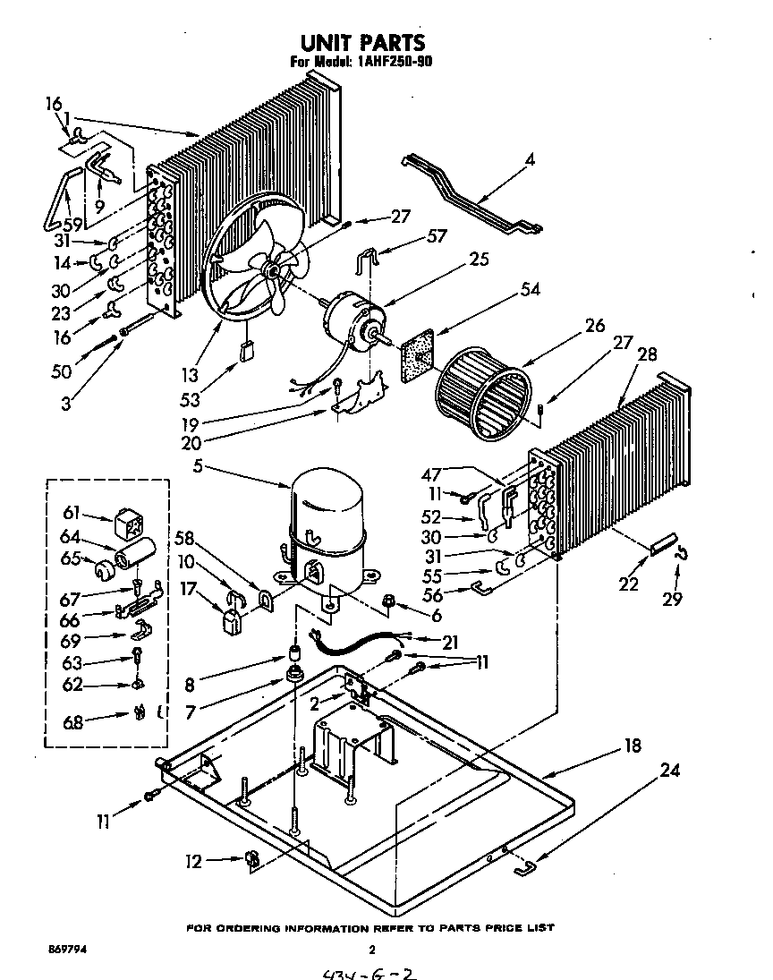 Whirlpool 1AHF25090 unit parts diagram
