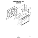 Whirlpool RB170PXL4 lower oven door diagram