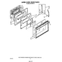 Whirlpool RB170PXL4 upper oven door diagram