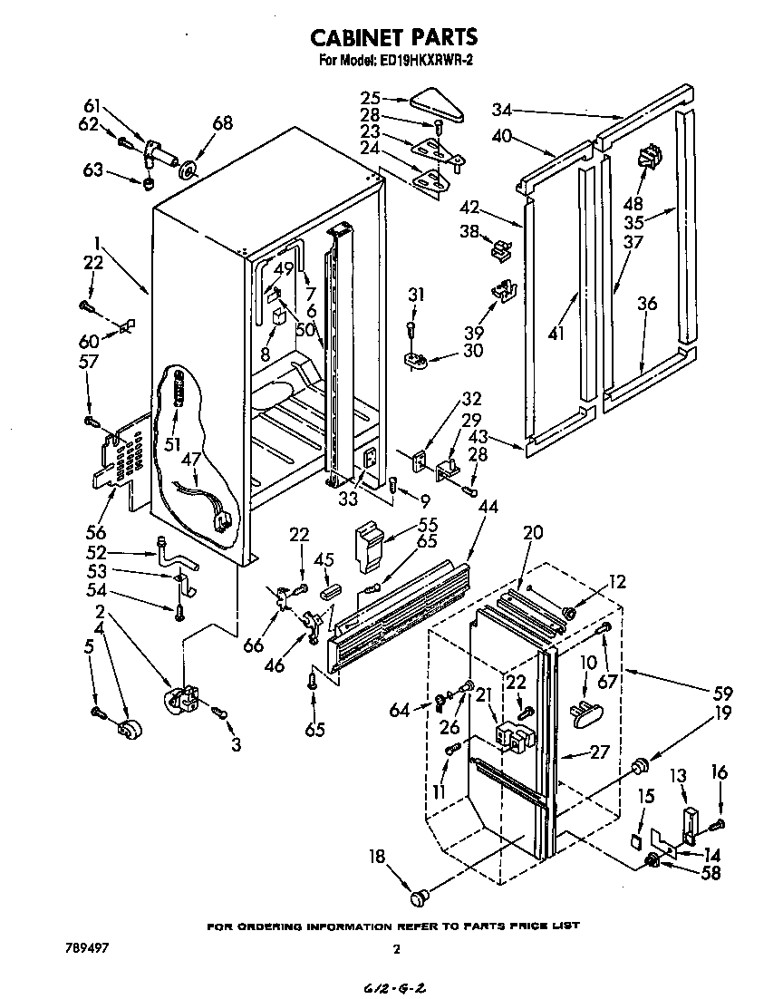 Whirlpool ED19HKXRWR2 cabinet diagram