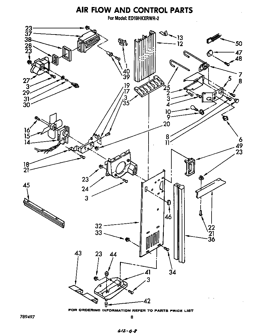 Whirlpool ED19HKXRWR2 air flow and control diagram
