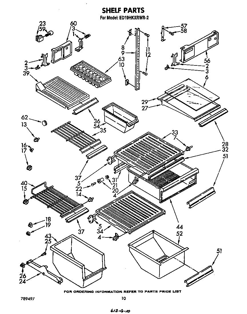 Whirlpool ED19HKXRWR2 shelf diagram
