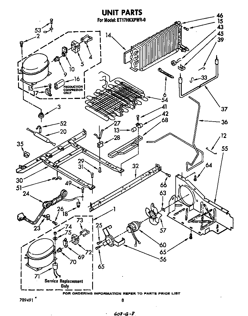 Whirlpool ET17HKXPWR0 unit diagram
