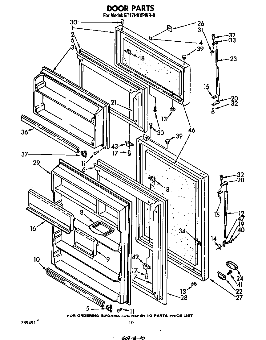 Whirlpool ET17HKXPWR0 door diagram