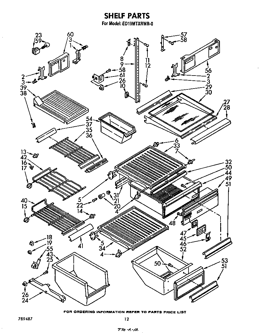 Whirlpool ED19MTXRWR0 shelf diagram