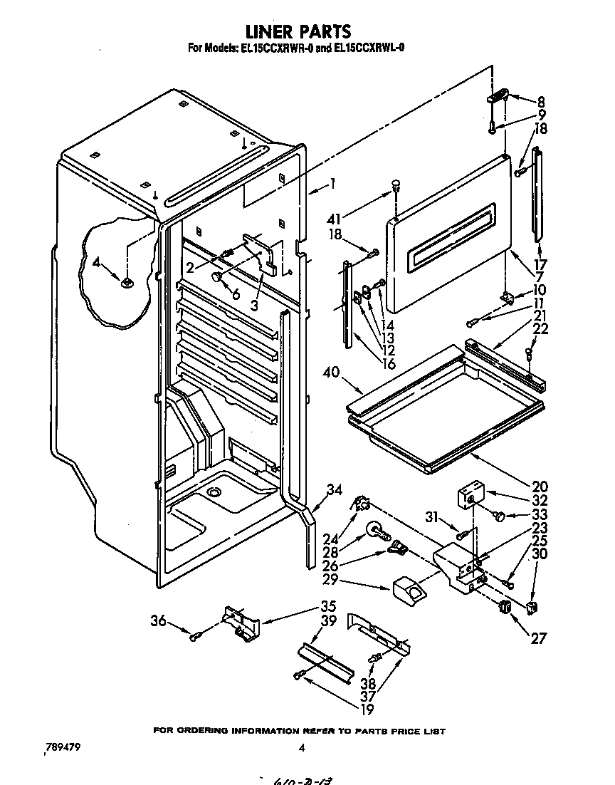 Whirlpool EL15CCXRWR0 liner diagram