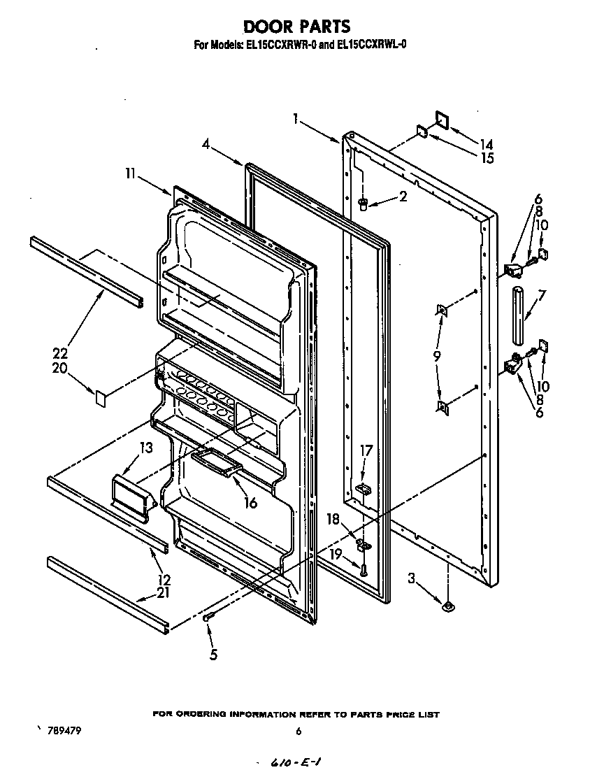 Whirlpool EL15CCXRWR0 door diagram