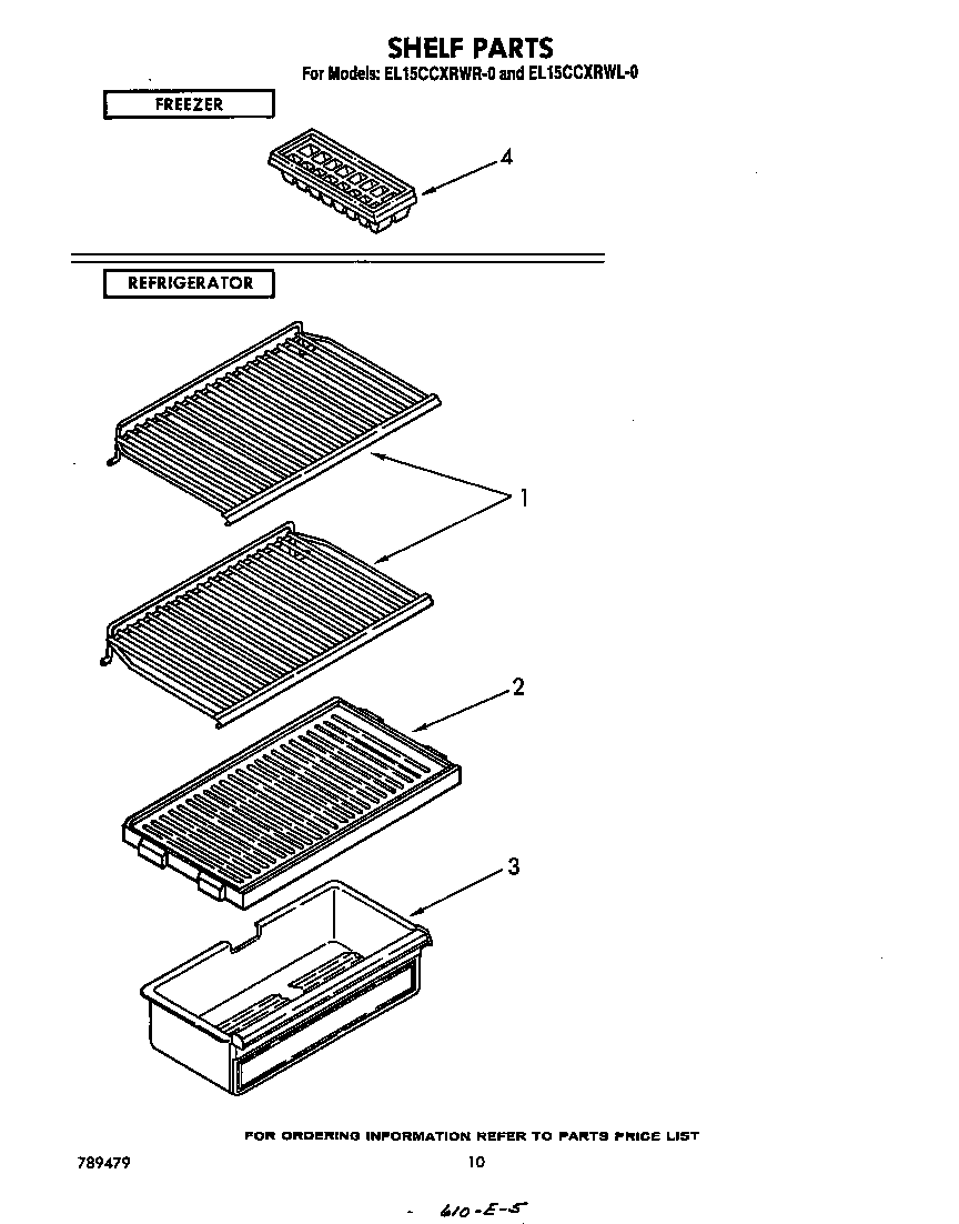 Whirlpool EL15CCXRWR0 shelf diagram