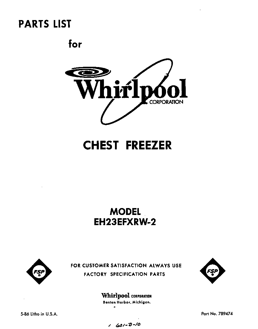 Whirlpool EH23EFXRW2 null diagram