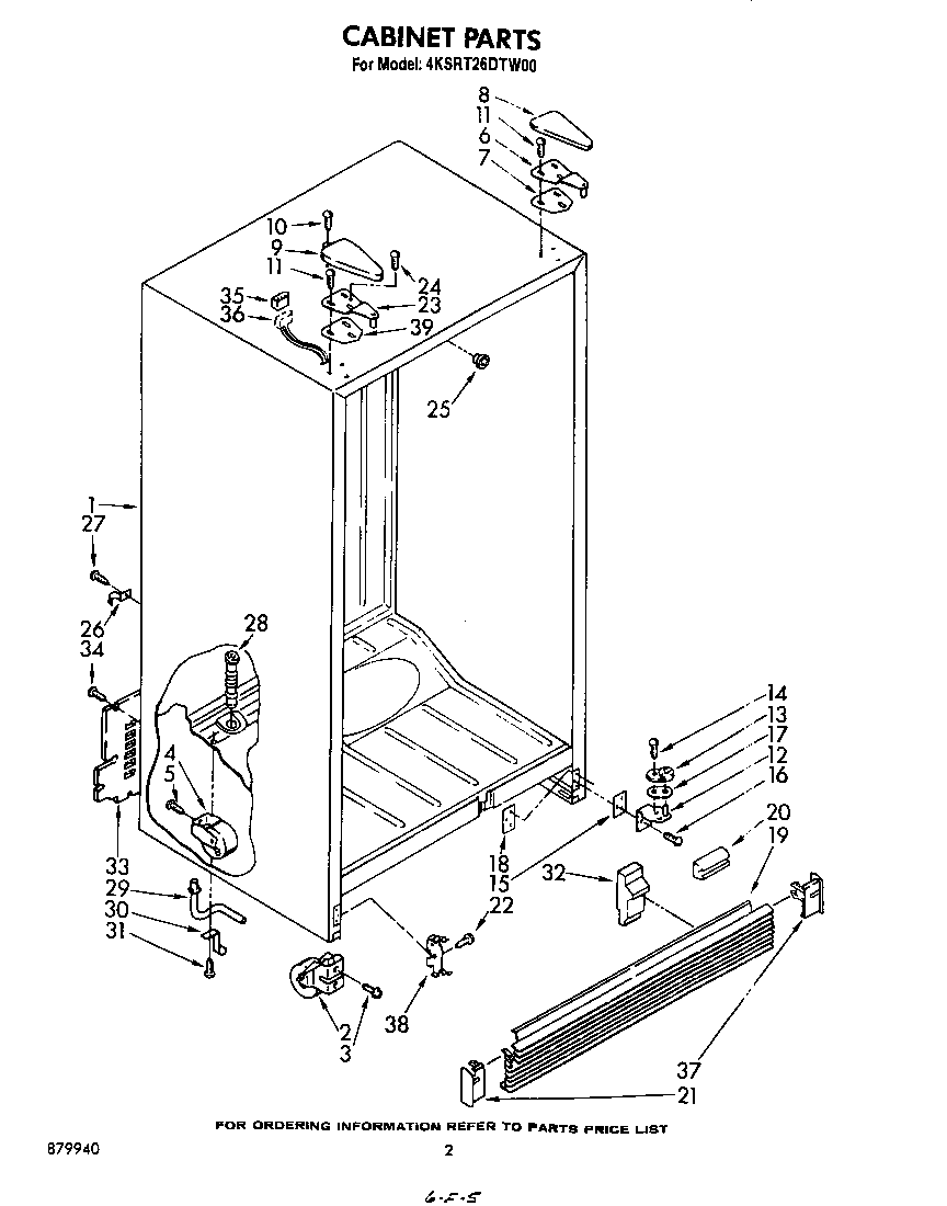 KitchenAid 4KSRT26DTW00 cabinet diagram