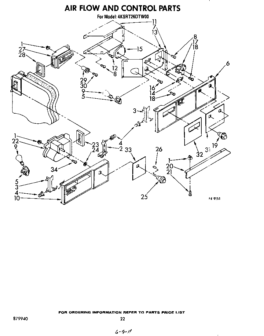 KitchenAid 4KSRT26DTW00 air flow and control diagram