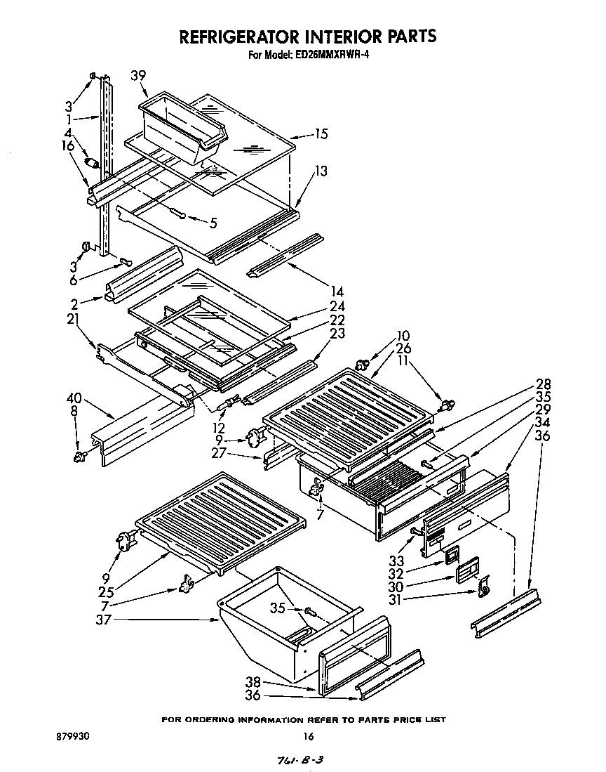 Whirlpool ED26MMXRWR4 refrigerator interior diagram