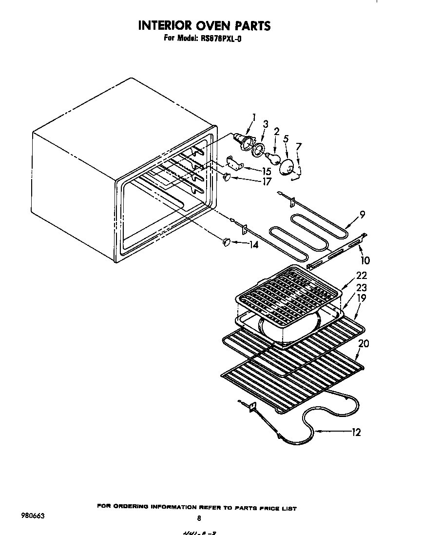 Whirlpool RS676PXL0 interior oven diagram