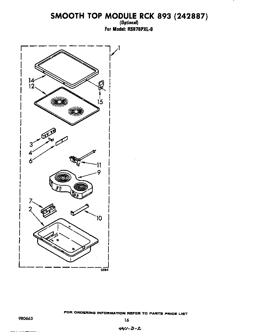 Whirlpool RS676PXL0 smooth top rck 893 diagram