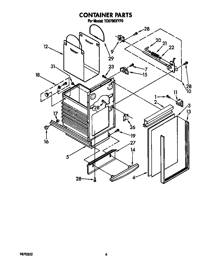 Whirlpool TC8700XYP0 container diagram