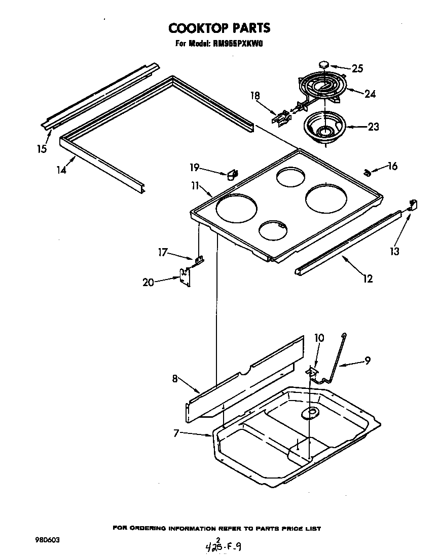 Whirlpool RM955PXKW0 cooktop diagram