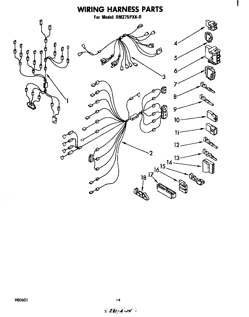 Whirlpool RM275PXK0 wiring harness diagram