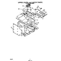 Whirlpool RGE1700P2 upper oven and latch diagram
