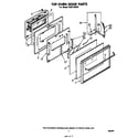 Whirlpool RGE1700P2 top oven door diagram