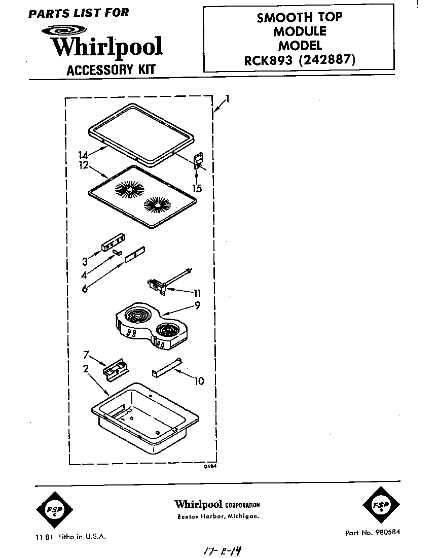 Whirlpool RCK893 null diagram