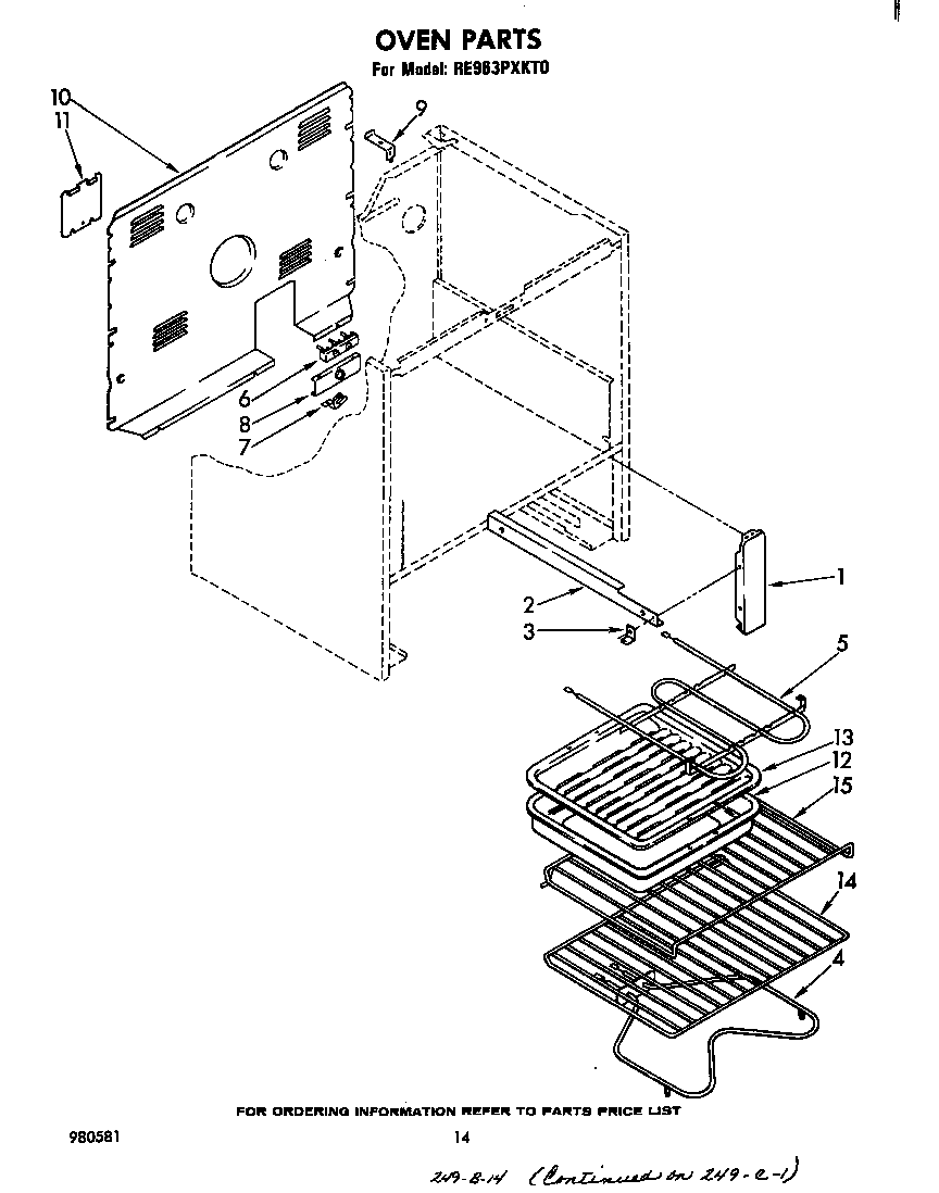 Whirlpool RE963PXKT0 oven (continued) diagram