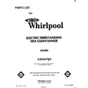 Whirlpool RJE385PW0 front cover diagram