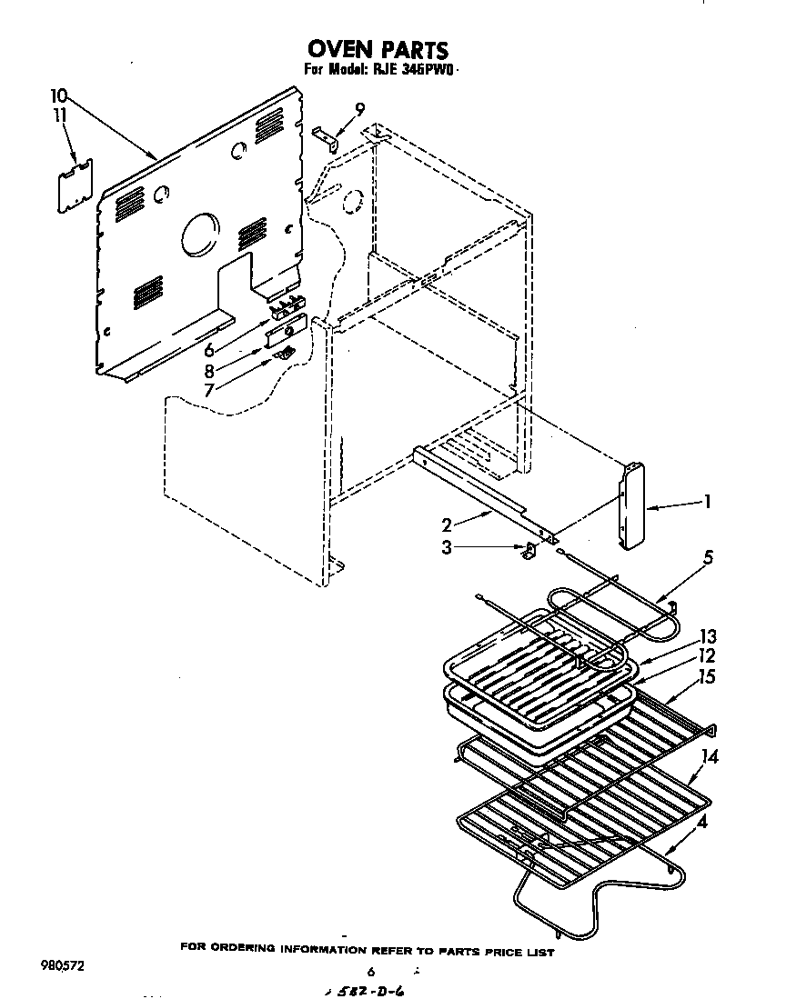 Whirlpool RJE345PW0 literature and optional diagram