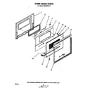 Whirlpool RS630PXK0 oven door diagram