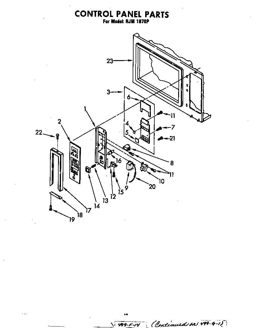 Whirlpool RJM1870P control diagram