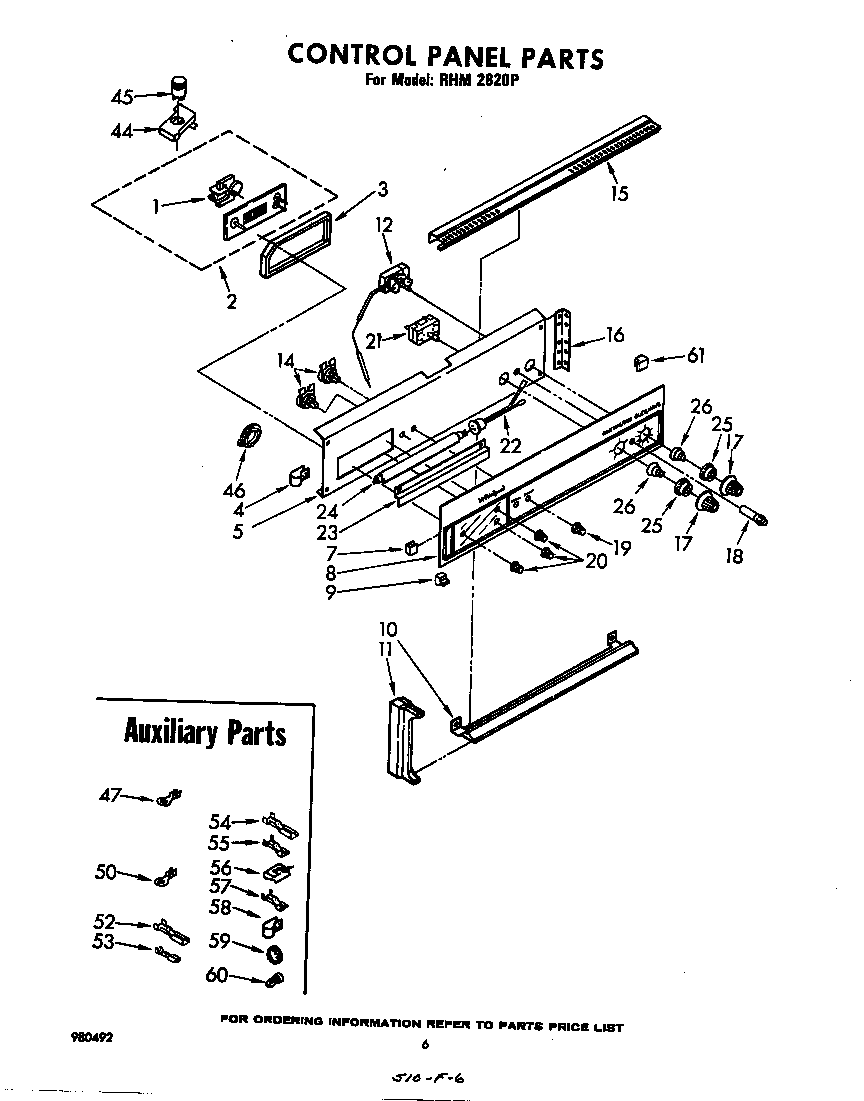 Whirlpool RHM2820P control diagram