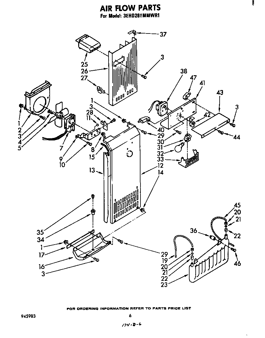 Whirlpool 3EHD261MMWR1 air flow diagram
