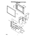 Whirlpool RM288PXV7 microwave door and latch diagram