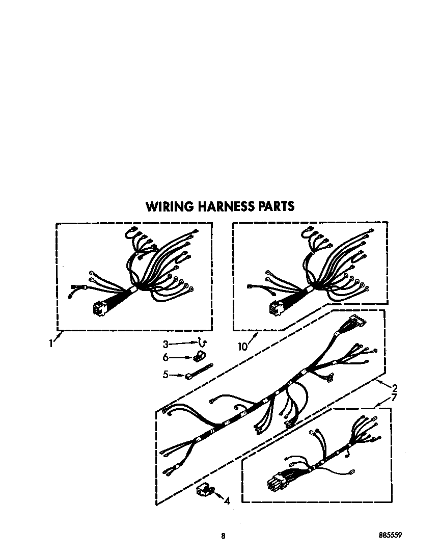 Whirlpool RM288PXV7 wiring harness diagram