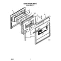 Whirlpool RM288PXV7 oven door diagram