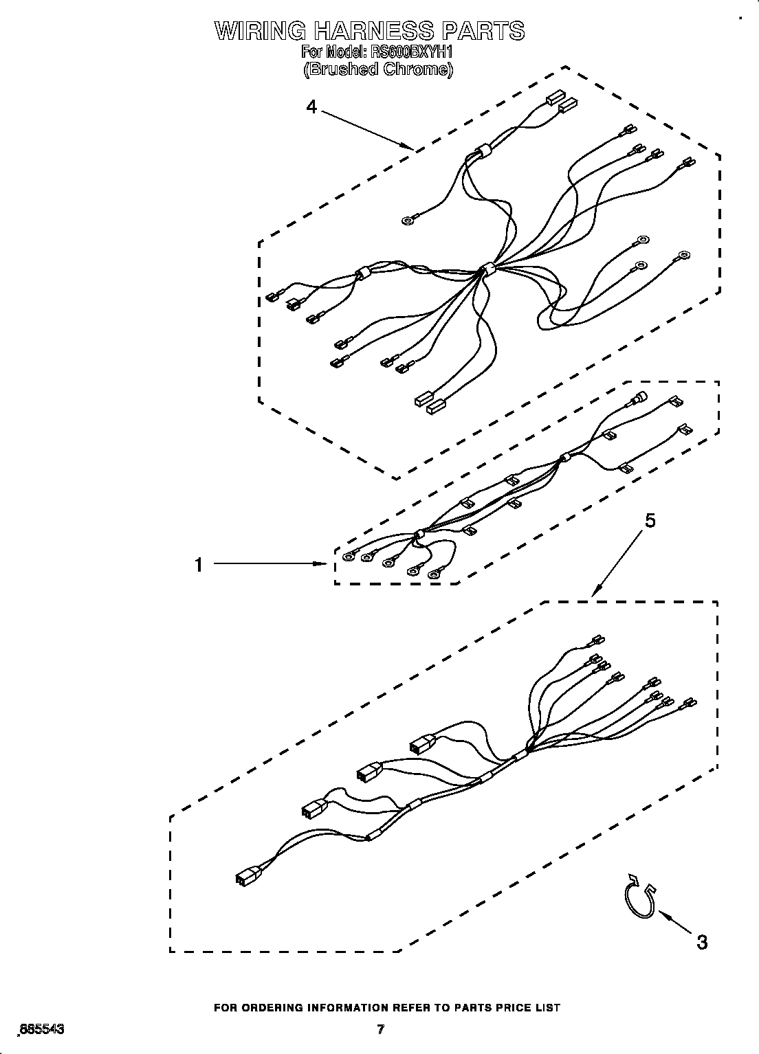 Whirlpool RS600BXYH1 wiring harness diagram