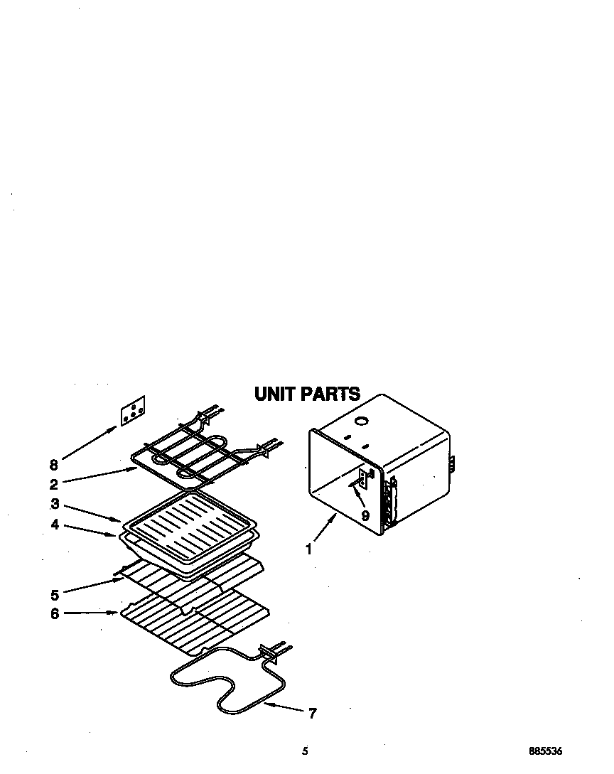Whirlpool RB160PXYB4 unit diagram