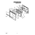 Whirlpool RB160PXYB3 oven door diagram