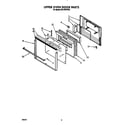 Whirlpool RB170PXYB2 upper oven door diagram