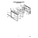 Whirlpool RB170PXYB2 lower oven door diagram