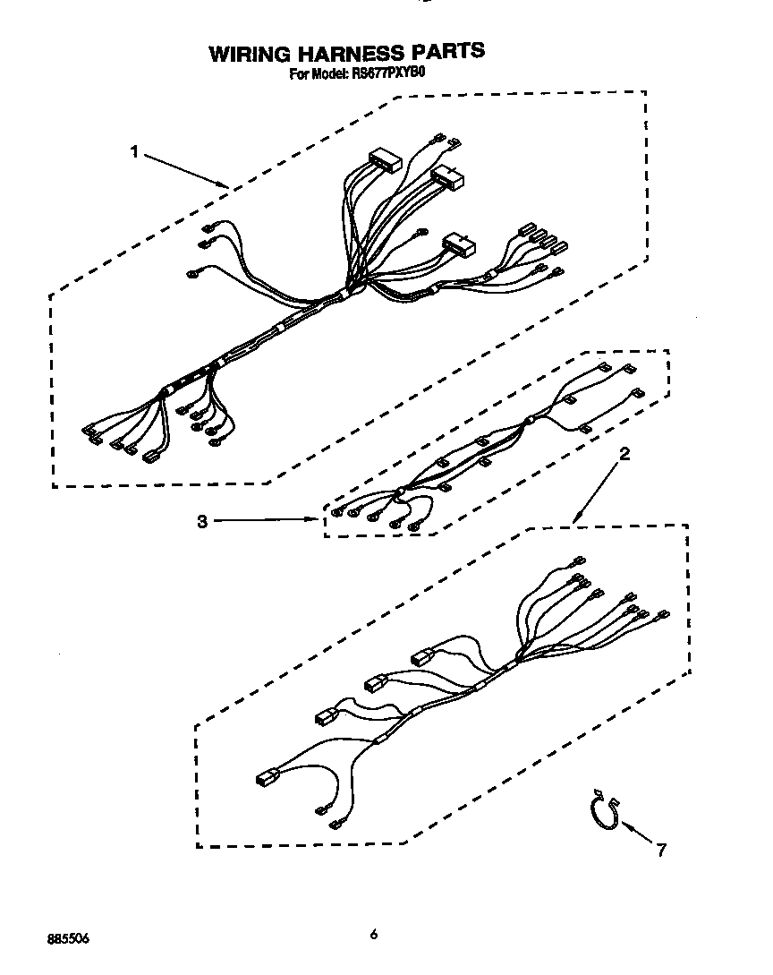 Whirlpool RS677PXYB0 wiring harness diagram