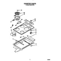 Whirlpool RS6105XYW0 cooktop diagram